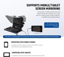 NEEWER Teleprompter 2 en 1 de 11 pulgadas con monitor para Windows MacOS, compatible con duplicación de pantalla, indicador portátil para cámara, teléfono móvil, cámara web para YouTube Twitch Live Streaming Conference, X11 