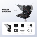 NEEWER Teleprompter 2 en 1 de 11 pulgadas con monitor para Windows MacOS, compatible con duplicación de pantalla, indicador portátil para cámara, teléfono móvil, cámara web para YouTube Twitch Live Streaming Conference, X11 