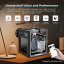 Impresora 3D FLASHFORGE Adventurer 5M - Nivelación automática, impresión de alta velocidad máxima de 23.622 in/s, extrusora directa de 536.0 °F con boquilla desmontable 3S.
