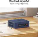 Beelink SER3 Mini PC, AMD Ryzen 3 3200U(14nm, 2C/4T) up to 3.5GHz, Mini Gaming Computer 8GB DDR4 RAM 480GB PCIE3.0 X4 SSD, Micro PC 4K@60Hz Dual Display, Mini Computer WiFi6/BT5.2/HTPC/W-11 Pro