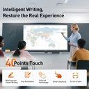 JAV Pizarra blanca interactiva para aula, oficina, hogar, 4K UHD 8+128GB pantalla táctil Smartboard con sistema operativo Android con licencia EDLA integrado y ecosistema de aplicaciones abiertas, Wi-Fi y Bluetooth 
