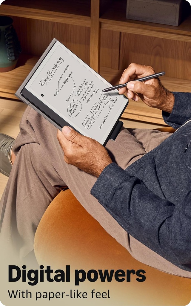 Amazon Kindle Scribe (16 GB). Tus notas, documentos y libros, todo junto. Incluye resumen de cuadernos por AI. Incluye lápiz prémium. Tungsteno Visita la tienda Kindle de Amazon 