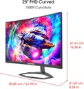 Monitor Curvo Sceptre C25 – 24,5&quot;  FullHD VA – 240Hz - 1ms (C255B-FWT240)