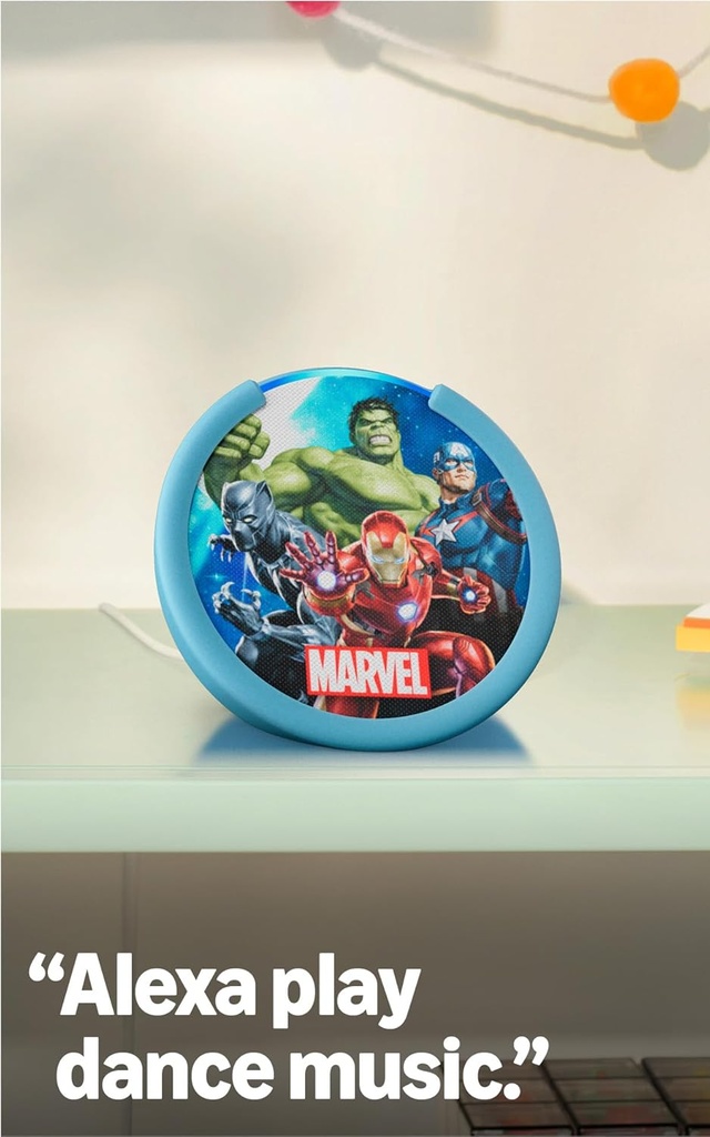 Amazon Echo Pop Kids (último modelo), diseñado para niños, con control parental, incluye 6 meses de Amazon Kids+, diseño Anthro Pup Visita la tienda Echo y Alexa de Amazon 