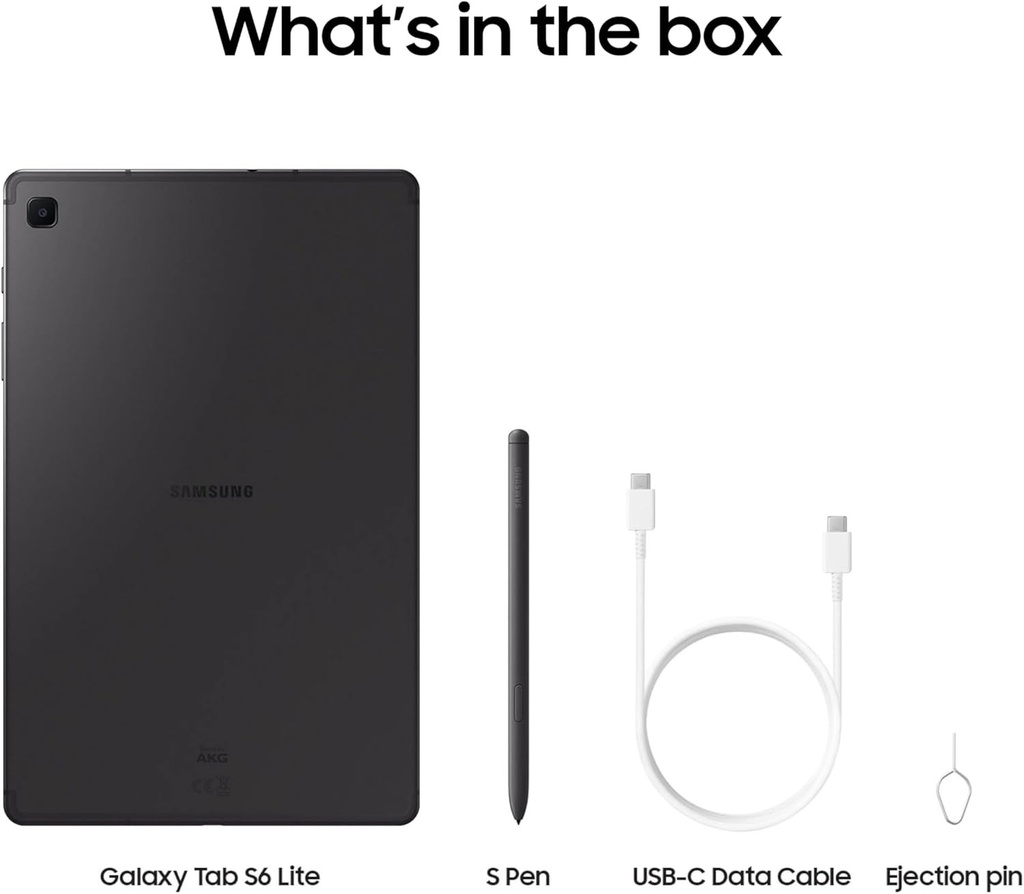 SAMSUNG Galaxy Tab S6 Lite 10.4 pulgadas - 128 GB Almacenamiento Expandible - Lapiz S Pen incluido - Color Negro (2024)