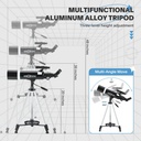 Telescopio para astrónomos adultos y principiantes - apertura de 80 mm, 600 mm con revestimiento de alta transmisión de revestimiento múltiple completo con montura AZ, adaptador para teléfono, trípode 