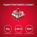 Teclado Mecanico HyperX Alloy Origins 60 - Factor de forma ultra compacto 60% - Retroiluminación LED RGB, Software NGENUITY. Switch Red HyperX lineal.