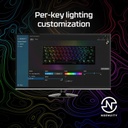 Teclado Mecanico HyperX Alloy Origins 60 - Factor de forma ultra compacto 60% - Retroiluminación LED RGB, Software NGENUITY. Switch Red HyperX lineal.