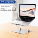 BESIGN LS10 - Soporte de aluminio para portátil/computadora, soporte ergonómico ajustable para portátil, soporte elevador, compatible con Air, Pro, Dell, HP, Lenov