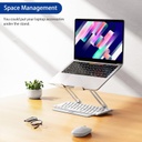 BESIGN LS10 - Soporte de aluminio para portátil/computadora, soporte ergonómico ajustable para portátil, soporte elevador, compatible con Air, Pro, Dell, HP, Lenov