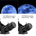 Telescopios para adultos de astronomía, telescopio refractor de 80 mm de apertura y 600 mm para niños y principiantes, telescopio compacto y portátil de viaje con mochila 