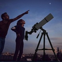 Telescopios para adultos de astronomía, telescopio refractor de 80 mm de apertura y 600 mm para niños y principiantes, telescopio compacto y portátil de viaje con mochila 