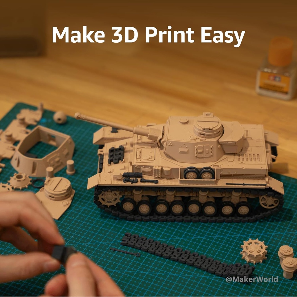 Bambu Lab - Mini impresora 3D A1 + kit de lámpara LED, se instala en 20 minutos, alta velocidad y precisión, calibración completamente automática y compensación de flujo activo, impresoras 3D FDM silenciosas ≤48 dB 