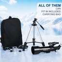 Telescopio 70mm Apertura 500mm - para niños y adultos, telescopios refractores astronómicos de montaje AZ con óptica de revestimiento múltiple, con adaptador diagonal para espejo de teléfono, bolsa de 