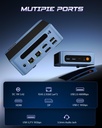 BOSGAME E5 11 Pro Mini PC Ryzen, 5300U de 4 núcleos de 8 hilos, escritorio LAN dual 8GB DDR4 256GB SSD Computadoras, pantallas triples HDMI 2.0x1, DisplayPortx1, USB-C x1, Wi-Fi 5, BT 5.0 