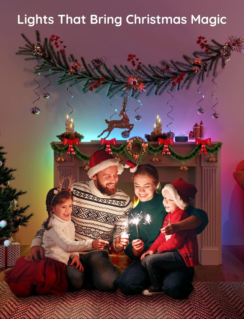 Tira LED Inteligente Govee 5mts - Compatible con Alexa, RGBIC Segmentado, Sincronización con Música.