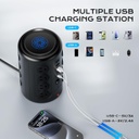 TenTrend - Torre de regleta con 16 salidas y 5 puertos USB (2 USB-C), protector de sobretensiones TenTrend 1875W 1500J con cable de extensión de 6 pies, torre de múltiples salidas para escritorio de