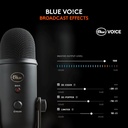 Blue Yeti USB Mic para grabar y transmitir en PC y Mac, 3 cápsulas de condensador, 4 patrones de captación, salida de auriculares y control de volumen, control de ganancia de micrófono, soporte ajustable, Plug & Play - Nuevo 