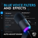 Logitech G Yeti GX - Micrófono dinámico RGB para juegos, micrófono para podcast con LIGHTSYNC, Blue VO!CE, control G HUB, USB Plug and Play - Negro 