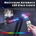 HLDIRECT Escritorio para juegos de 47 pulgadas con luces LED, superficie de fibra de carbono, escritorio grande para computadora, escritorio ergonómico para oficina en casa, estaciones de trabajo para