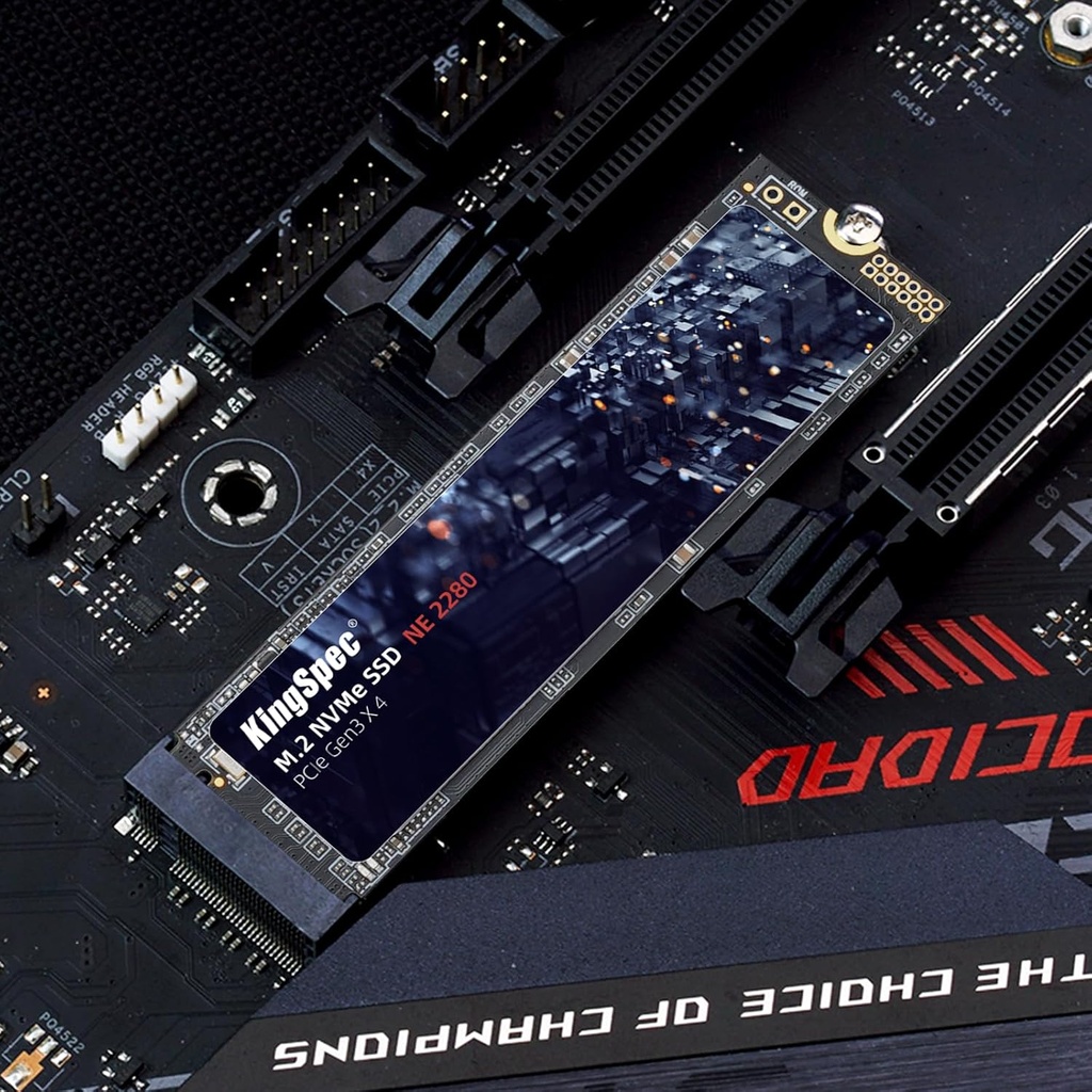 KingSpec SSD 512GB, M.2 NVMe Gen3x4 SSD 2280 - Hasta 2400 MB/s, unidad interna de estado sólido con flash NAND 3D, compatible con computadoras de escritorio y portátiles 
