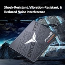 TEAMGROUP T-Force Vulcan Z SATA III T253TZ001T0C101 - SSD interna de 1 TB, almacenamiento en caché SLC, 3D NAND TLC, 2.5 pulgadas (velocidad de lectura/escritura de hasta 550/500 MB/s) 