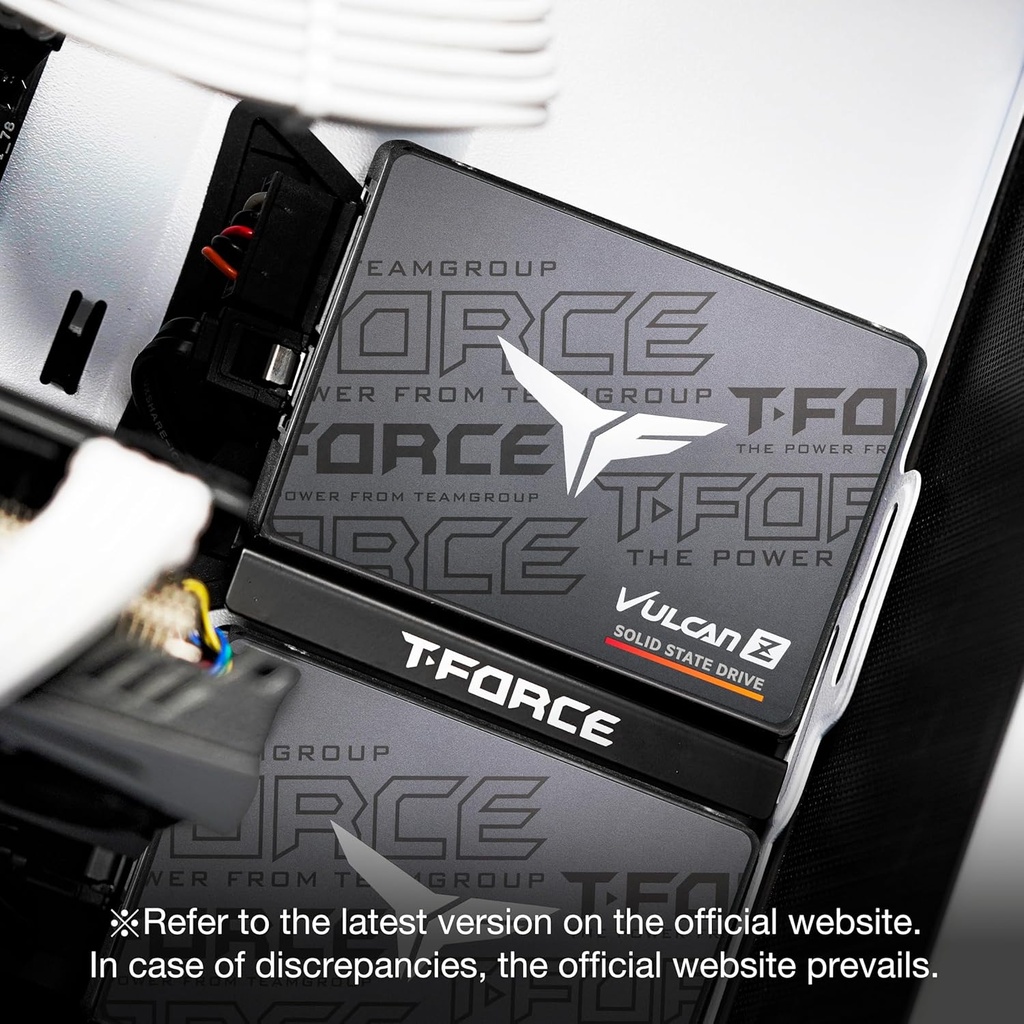 TEAMGROUP T-Force Vulcan Z SATA III T253TZ001T0C101 - SSD interna de 1 TB, almacenamiento en caché SLC, 3D NAND TLC, 2.5 pulgadas (velocidad de lectura/escritura de hasta 550/500 MB/s) 
