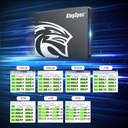 KingSpec 512 GB 2.5 SSD SATA III Interno - 550 MB/s de lectura, 520 MB/s de escritura con 3D NAND Flash, para actualización de portátil y PC de escritorio 
