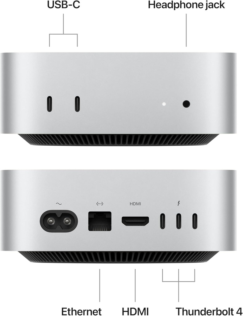 Apple 2024 Mac Mini Desktop Computer with M4 chip with 10‑core CPU and 10‑core GPU: Built for Apple Intelligence, 16GB Unified Memory, 512GB SSD