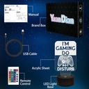 Lampara Gamer Do Not Disturb I'm Gaming Night Light