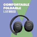 JBL Tune 720BT - Auriculares inalámbricos sobre la oreja con sonido JBL Pure Bass, Bluetooth 5.3, batería de hasta 76 horas de duración y carga de velocidad, diseño ligero, cómodo y plegable (blanco)