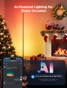 Govee RGBIC - Lámpara de pie, lámpara de esquina LED funciona con Alexa, lámpara de pie moderna inteligente de 1000 lúmenes con sincronización de música y 16 millones de colores