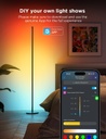 Govee RGBIC - Lámpara de pie, lámpara de esquina LED funciona con Alexa, lámpara de pie moderna inteligente de 1000 lúmenes con sincronización de música y 16 millones de colores