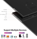 Yxk Monitor portátil de 15.6 pulgadas 1080P USB-C HDMI Ultra-Slim Monitor de viaje con soporte, para laptop, PC, teléfono Mac, PS, Xbox, Swich IPS Ultra Thin Zero Frame Gaming Monitor