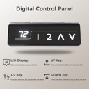 Furmax - Escritorio eléctrico de altura ajustable de pie grande de 55 x 24 pulgadas, escritorio de pie para oficina en casa, alturas prestablecidas, soporte de metal en forma de T, blanco y madera
