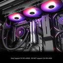 Thermalright Frozen Notte 360 Black ARGB V2 Enfriador de CPU de refrigeración por agua, especificaciones del enfriador de CPU negro 360, ventiladores PWM de 3 × 4.724 in, rodamientos S-FDB, adecuado
