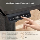SEDETA - Escritorio de pie en forma de L con archivador, 3 cajones, toma de corriente | 63 x 53'' Electric Height Adjustable Gaming Computer Desk with Led Lights for Home Office, Gaming Room, Black 