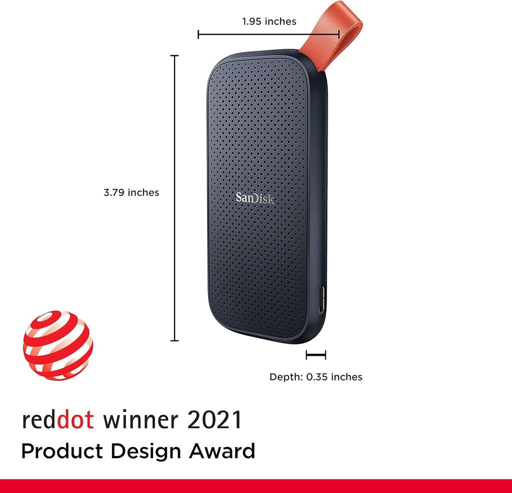 SanDisk SDSSDE30-2T00-G26 SSD portátil de 2 TB - Hasta 800 MB/s, USB-C, USB 3.2 Gen 2, firmware actualizado, unidad externa de estado sólido
