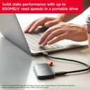SanDisk SDSSDE30-2T00-G26 SSD portátil de 2 TB - Hasta 800 MB/s, USB-C, USB 3.2 Gen 2, firmware actualizado, unidad externa de estado sólido