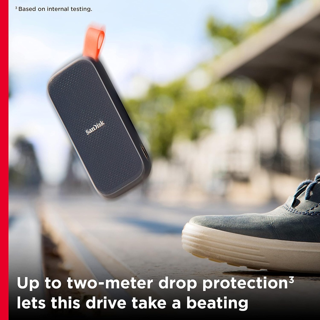 SanDisk SDSSDE30-2T00-G26 SSD portátil de 2 TB - Hasta 800 MB/s, USB-C, USB 3.2 Gen 2, firmware actualizado, unidad externa de estado sólido