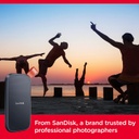 SanDisk SDSSDE30-2T00-G26 SSD portátil de 2 TB - Hasta 800 MB/s, USB-C, USB 3.2 Gen 2, firmware actualizado, unidad externa de estado sólido
