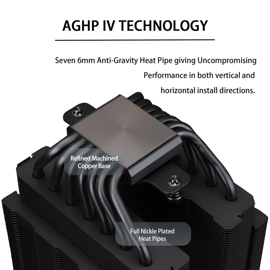 Thermalright Phantom Spirit 120 EVO - Enfriador de CPU, ventilador dual TL-K12 PWM, 7 tubos de calor de refrigeración de CPU, con velocidad de 2150 RPM, para AMD AM4 AM5/Intel