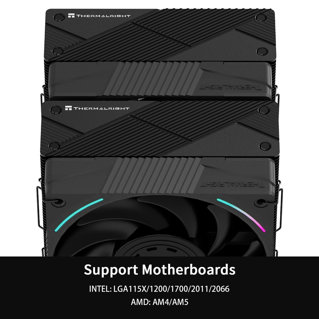 Thermalright Phantom Spirit 120 EVO - Enfriador de CPU, ventilador dual TL-K12 PWM, 7 tubos de calor de refrigeración de CPU, con velocidad de 2150 RPM, para AMD AM4 AM5/Intel