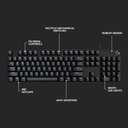 Logitech G 413 SE Teclado mecánico para juegos de tamaño completo, teclado retroiluminado con interruptores mecánicos táctiles, anti-fantasma, compatible con Windows, macOS, aluminio negro