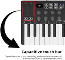 M-VAVE Controlador de teclado MIDI USB de 25 teclas con 8 almohadillas retroiluminadas, teclado dinámico profesional semiponderado Bluetooth, 8 perillas y producción de música, software incluido