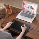 GAOMON M10K - Tableta de dibujo, tableta gráfica grande de 10 x 6 pulgadas con anillo táctil, 8192 niveles sin batería, 10 teclas de acceso rápido, tableta artística para diseño, escritura, edición,