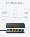 Anker - Regleta de protección contra sobretensiones (2100J), 12 salidas con 1 USB C y 2 puertos USB para iPhone 15/15 Plus/15 Pro/15 Pro Max, cable de extensión de 5 pies, enchufe plano, carga USB C
