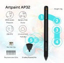 GAOMON Tableta de dibujo S620 de 6.5 x 4 pulgadas con lápiz pasivo 8192 4 teclas expresas personalizables para arte digital, pintura, reproducción OSU, compatible con PC con Windows, Mac