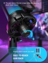 FIFINE Micrófono USB para juegos para PC PS5, micrófono de condensador con silencio rápido, indicador RGB, soporte para trípode, filtro pop, montaje de impacto, control de ganancia para transmisión de
