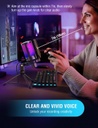 FIFINE Micrófono USB para juegos para PC PS5, micrófono de condensador con silencio rápido, indicador RGB, soporte para trípode, filtro pop, montaje de impacto, control de ganancia para transmisión de